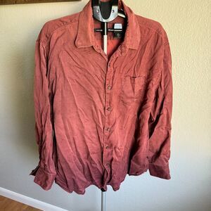 Tommy Bahama Silk Wool Blend Long Sleeve Button Up Dress Shirt Vacation XXL